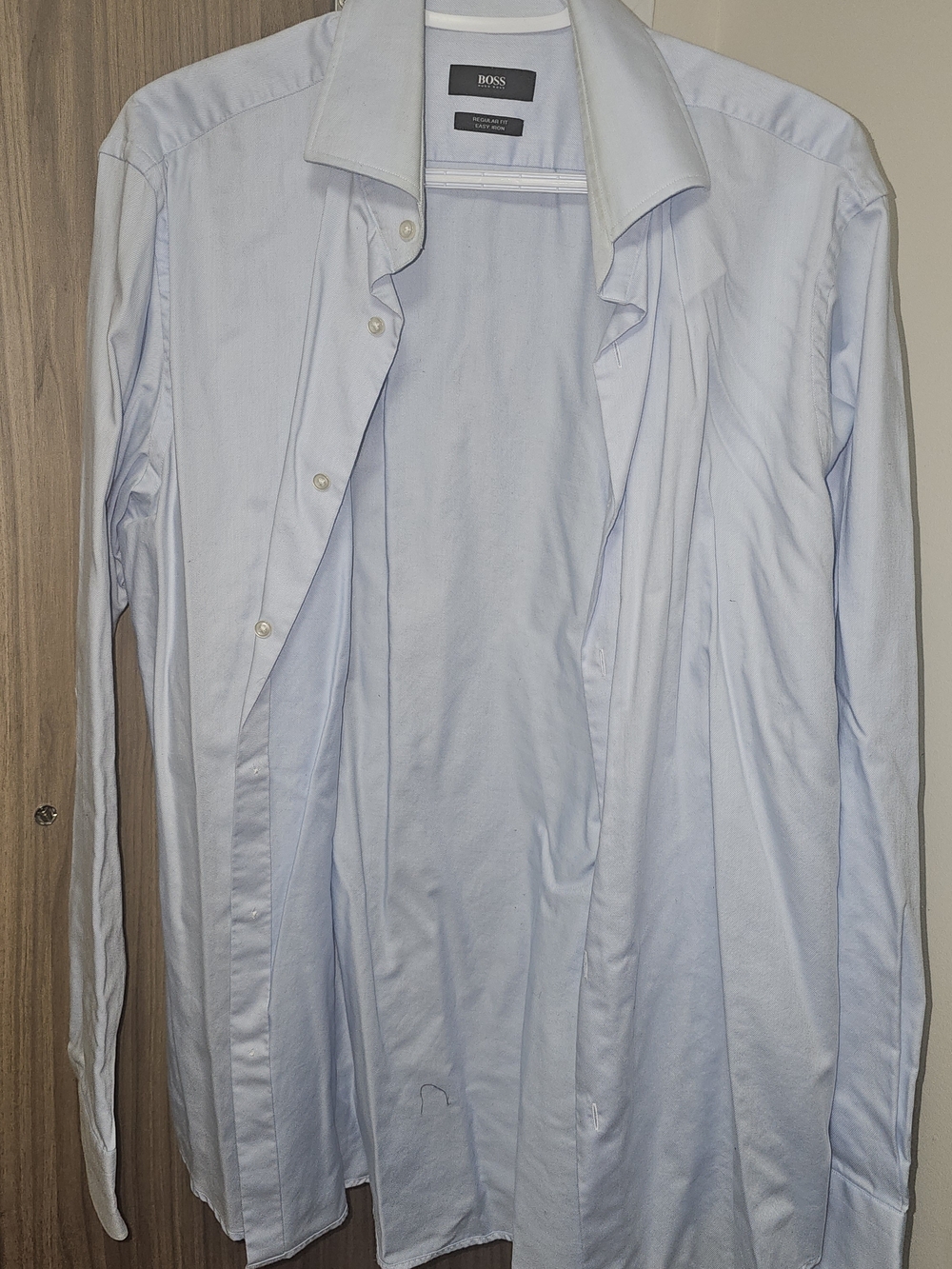 BOSS Men's Pale Blue Dress Shirt XL 16.5